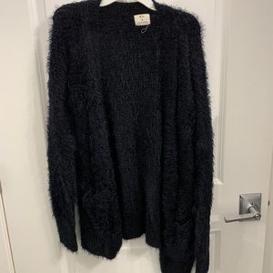 Black Fuzzy Cardigan